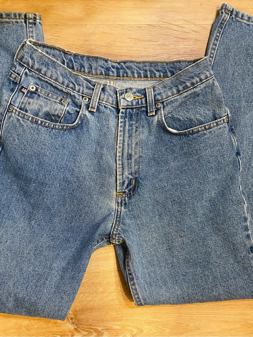 Vintage Ralph Lauren American flag medium wash jeans size 6x29